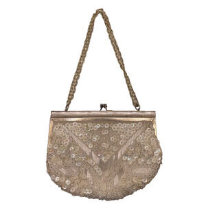 Vintage Partners By Mervyn's Beaded Iridescent Kiss Lock Purse